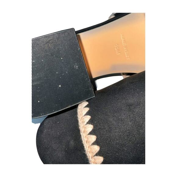 Nine West Yickie Slip-on Round Toe Wedge Sandals Black Size 10M - Picture 6 of 6